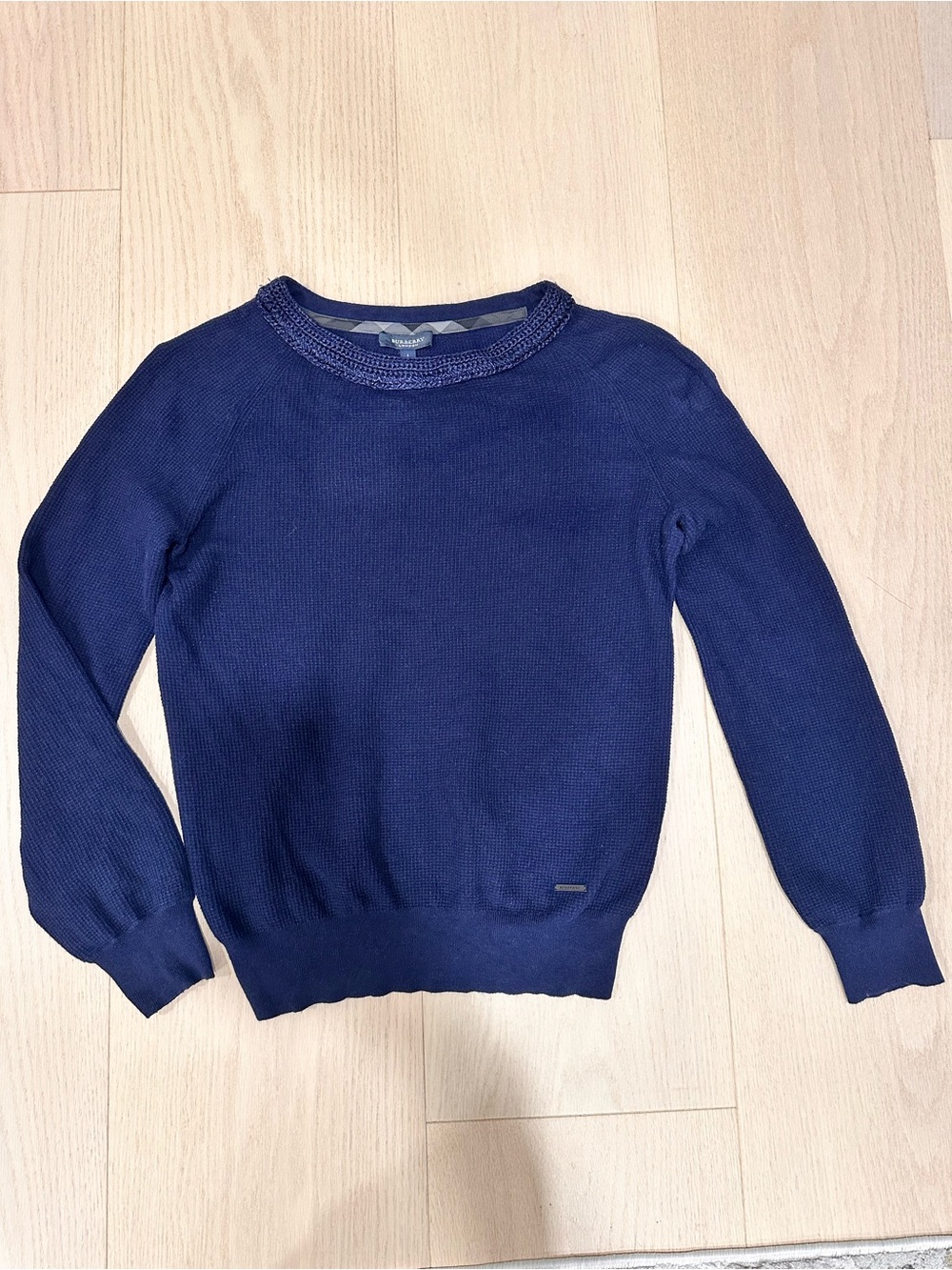 Burberry Navy Crewneck Sweater for Women